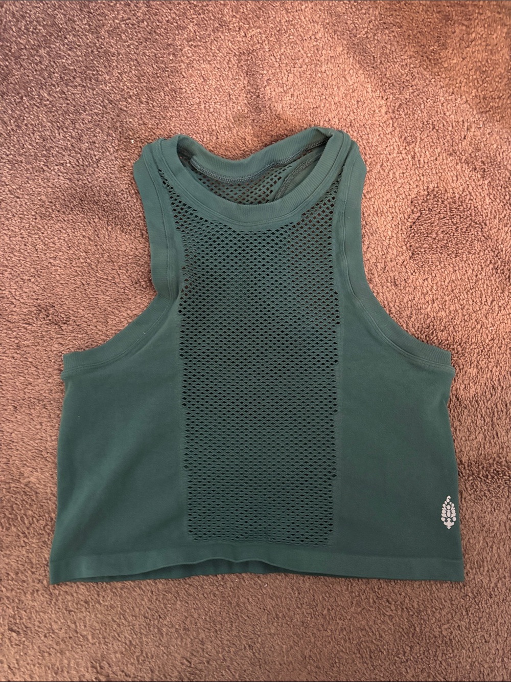 FP Movement by Free People NWOT in session Green Mesh Panel  Tank Top